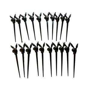 20 Vintage Black Playboy Bunny Martini Olive Cocktail Drink Picks Barware, Nev…